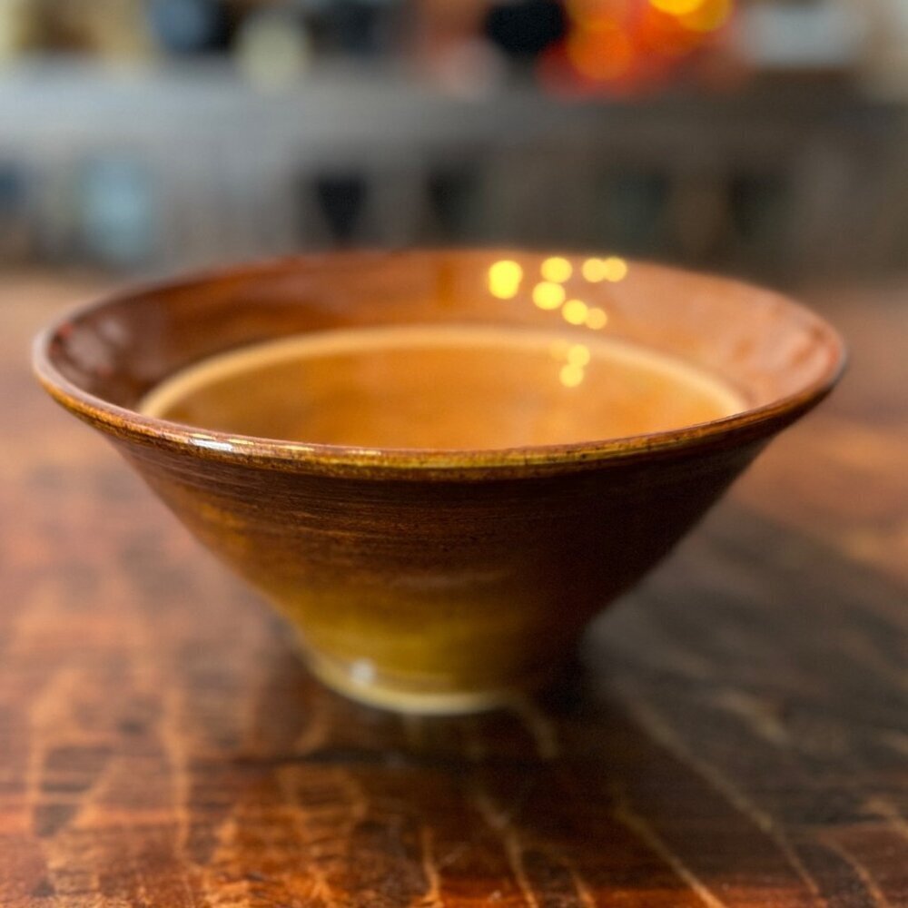 Handcrafted Ritten Pottery Bowl With Earthy Glaze